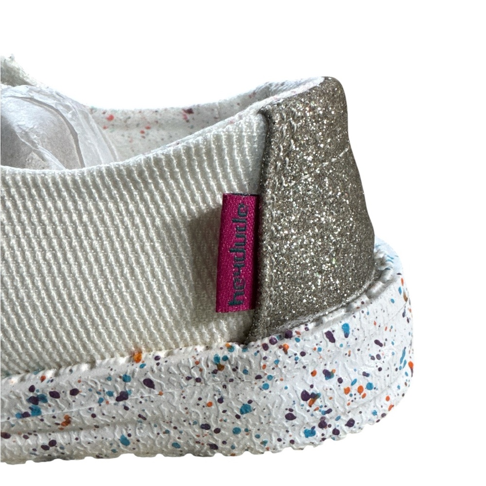 Hey Dude Wendy Toddler Disco White Slip-On Shoes Size K6 / EU 22 or K8 EU 25 - Picture 7 of 10